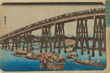 „Abkühlung in Ryōgoku“ aus der Serie „Berühmte Orte von Edo“