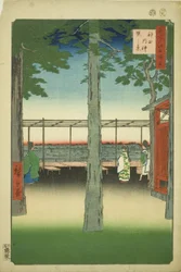 Morgendämmerung am Kanda Myojin Schrein (Kanda Myojin akebono no kei), aus der Serie "Hundert berühmte Ansichten von Edo (Meisho Edo hyakkei)"