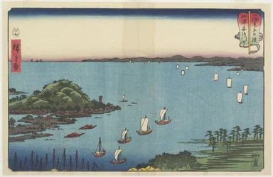 Delta des Abe-Flusses in Yaizu, Juli 1858