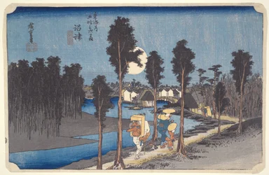 Abenddämmerung in Numazu, aus der Serie Dreiundfünfzig Stationen des Tōkaidō