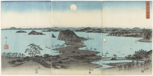 Acht Ansichten von Kanazawa in der Provinz Musashi bei Nacht, Juli 1857