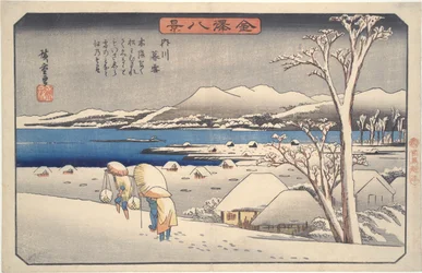 Abendschnee auf dem Uchikawa: Die acht Ansichten von Kanazawa