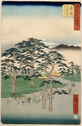 Fujisawa: Der Fuji links bei Nanki no Matsubara