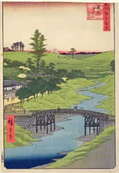 Furukawa-Fluss, Hiroo aus Einhundert berühmte Ansichten von Edo, Juli 1856