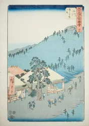 Futakawa: Die Station bei Surugababa, Nr. 34 aus der Serie "Berühmte Ansichten der dreiundfünfzig Stationen"