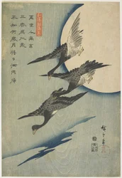 Gänse gegen den Mond, 1837-44