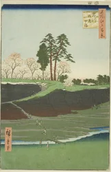Goten Hill in Shinagawa, aus der Serie "Hundert berühmte Ansichten von Edo"