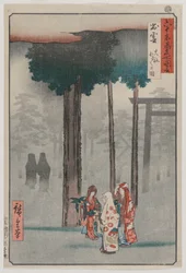 Hotohoto-Festival am Izumo-Grand-Schrein, aus der Serie Ansichten berühmter Orte in den sechzig Provinzen
