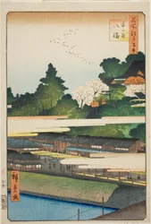 Ichigaya Hachiman-Schrein (Ichigaya Hachiman), aus der Serie „Hundert berühmte Ansichten von Edo (Meisho Edo hyakkei)“