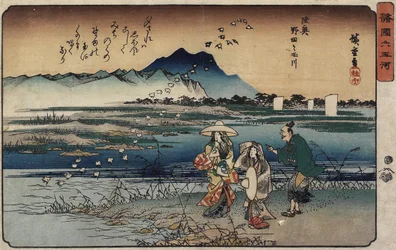 Juwelenfluss von Noda in der Provinz Mutsu, 1835-1837