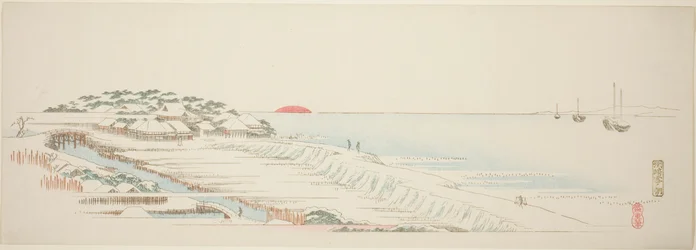 Morgenschnee in Susaki, aus der Serie "Dreizehn Ansichten der Umgebung von Edo"