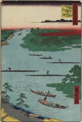 Nakagawa Flussmündung, März 1857