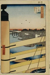 Nihonbashi und Edobashi Brücken, Hundert berühmte Ansichten von Edo