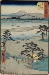 Nr. 29 Fähre auf dem Tenryu-Fluss, Mitsuke, Juli 1855