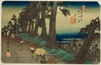 Nr. 26: Mochizuki, aus der Serie "Neunundsechzig Stationen der Kisokaido (Kisokaido rokujukyu tsugi no uchi)"