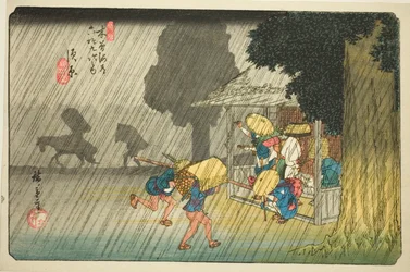 Nr. 40: Suhara, aus der Serie "Neunundsechzig Stationen des Kisokaido"