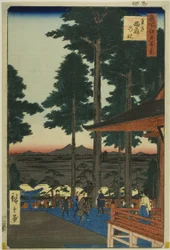 Oji Inari-Schrein (Oji Inari no yashiro), aus der Serie „Hundert berühmte Ansichten von Edo (Meisho Edo hyakkei)“