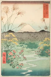 Otsuki-Ebene in der Provinz Kai, aus der Serie "Sechsunddreißig Ansichten des Berges Fuji"