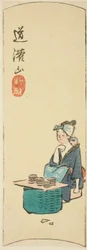 Freizeitvergnügen am Dokan-Hügel (Dokanyama noasobi), Abschnitt eines Blattes aus der Serie "Ausschnitte berühmter Orte in Edo (Harimaze Koto meisho)"