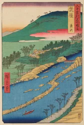 Provinz Chikugo - Chikugo Yana-se, aus der Serie: Ansichten berühmter Orte in den mehr als sechzig Provinzen