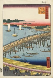 Ryōgoku-Brücke und das große Flussufer