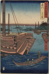 Shimonoseki-Hafen, Nagato-Provinz, März 1856