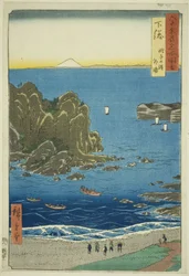 Provinz Shimosa: Die äußere Bucht am Choshi-Strand (Shimosa, Choshi no hama Toura), aus der Serie "Berühmte Orte in den sechzig Provinzen (Rokujuyoshu meisho zue)"