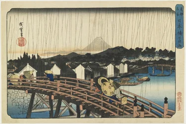 Regen am Nihonbashi-Brücke, 1832-1839
