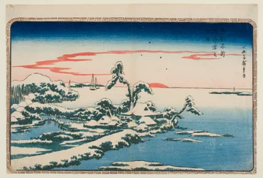 Schnee am Neujahrstag in Susaki, aus der Serie „Berühmte Orte in der östlichen Hauptstadt“