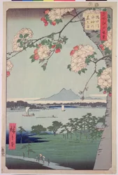Suigin Grove und Masaki, am Sumida-Fluss, aus 