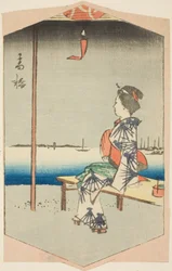 Takanawa, aus der Serie "Ausschnitte berühmter Orte in Edo (Edo meisho harimaze zue)"