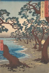 Der Strand bei Maiko, Harima: Sechzig berühmte Ansichten der Provinzen