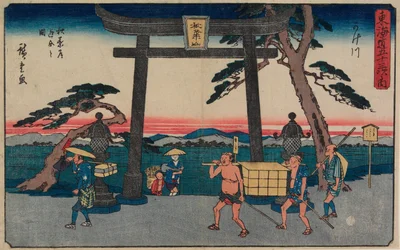 Die Weggabelung von Akiba in Kakegawa
