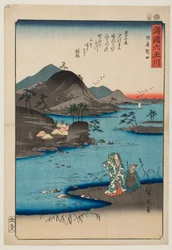 Der Juwelenfluss Noda in der Provinz Mutsu, aus der Serie „Sechs Juwelenflüsse in verschiedenen Provinzen“
