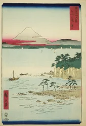 Das Meer bei Miura in der Provinz Sagami (Soshu Miura no kaijo), aus der Serie "Sechsunddreißig Ansichten des Berges Fuji (Fuji sanjurokkei)"