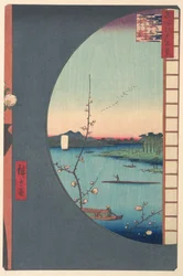 Der Suijin-Tempel-Hain, Uchikawa, und das Dorf Sekiya