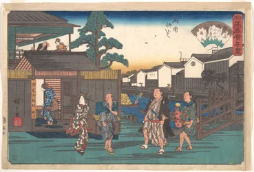 Die Umegawa an der Yanagibashi-Brücke in Ryogoku