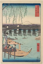 Tōto, Ryōgoku, aus der Serie „Sechsunddreißig Ansichten des Berges Fuji“