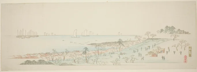 Ansicht von Goten-Hügel (Gotenyama no zu), aus der Serie "Dreizehn Ansichten der Umgebung von Edo"