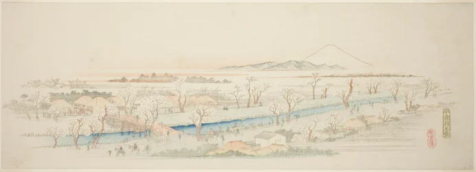 Ansicht von Koganei (Koganei no kei), aus einer unbetitelten Serie berühmter Ansichten der Edo-Vororte
