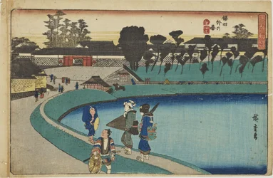 „Vor dem Sakurada-Tor“ aus der Serie „Herausragende Ansichten von Edo“