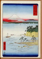 Ansicht des Berges Fuji - Japanischer Druck von Hiroshige Utagawa
