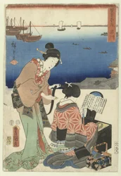 Shinagawa (Die 53 Stationen durch zwei Pinsel, Sohitsu gojusan tsugi)