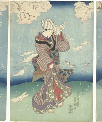 Stürmischer Tag am Sumida-Fluss