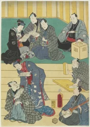 (Probe eines Kabuki-Stücks), September 1860