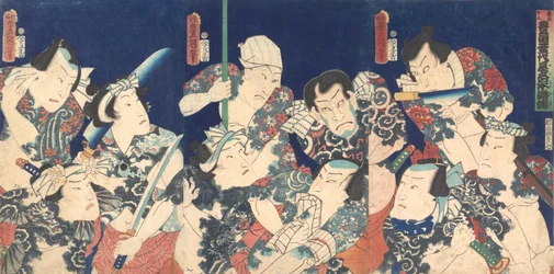 Utagawas Lebenswerk, aus der japanischen Version des Shuihu Zhuan, 1863, 5. Monat