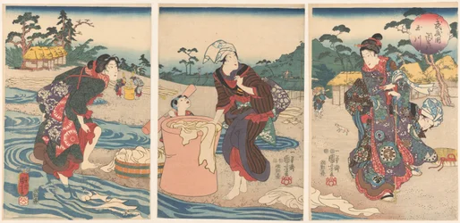 Der Chofu Tama Fluss in der Provinz Musashi