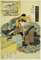 Egawa aus dem Maruebiya-Haus, Illustration aus der Serie 