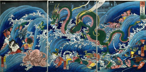 Tamatori-hime stiehlt das heilige Juwel aus dem Drachenpalast (Ryūgū Tamatori-hime no zu)