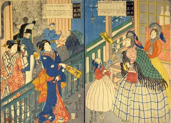 Wahre Ansicht eines Handelshauses in Yokohama